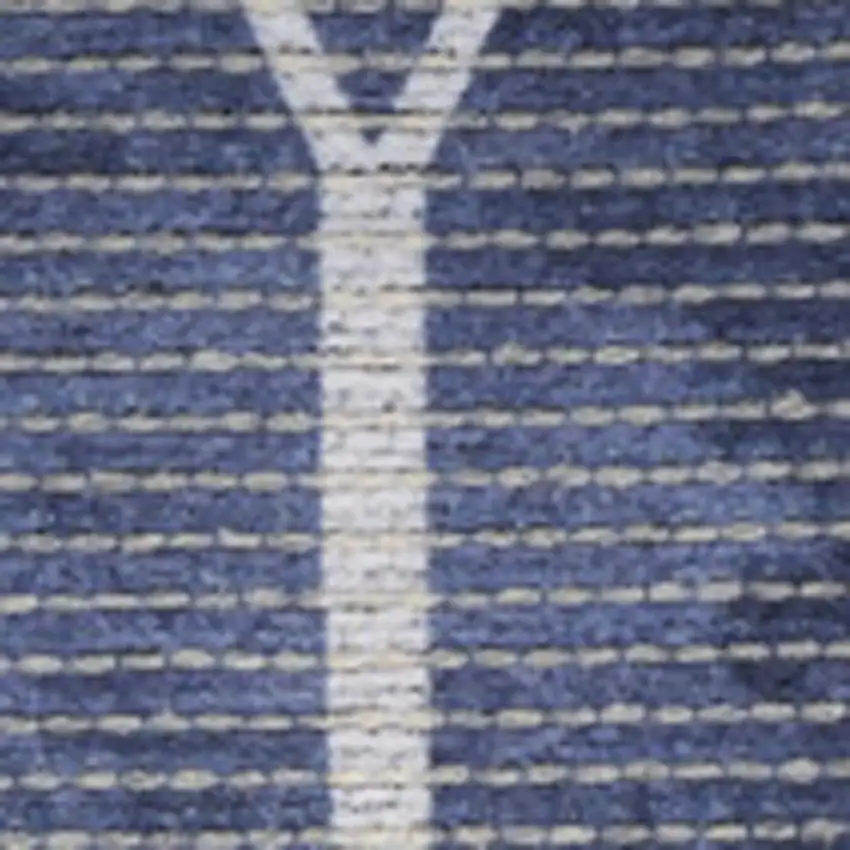 Blue And Ivory Geometric Area Rug Photo 8