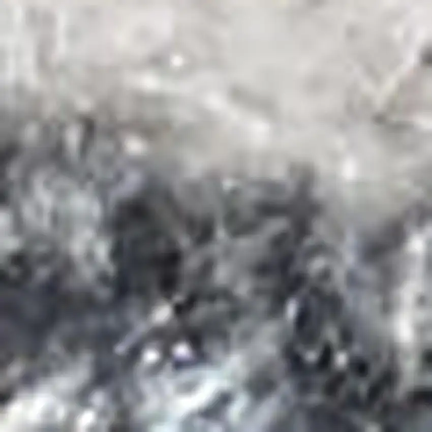 Blue and Ivory Geometric Power Loom Washable Area Rug Photo 2