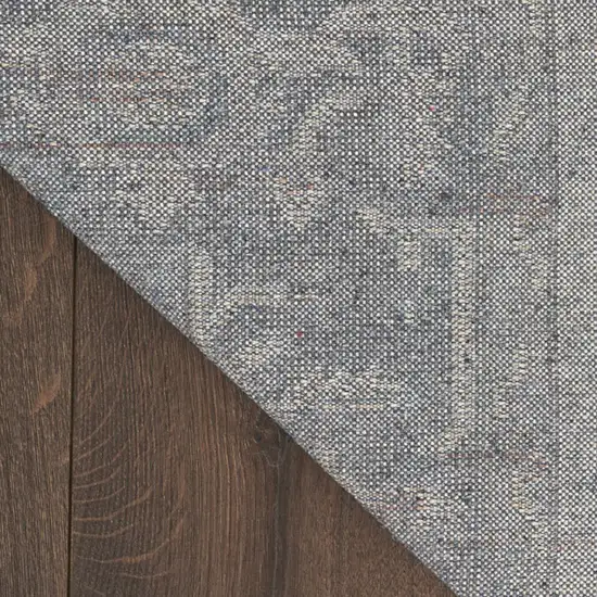 Blue and Ivory Geometric Power Loom Washable Area Rug Photo 8