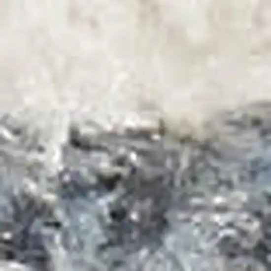 Blue and Ivory Geometric Power Loom Washable Area Rug Photo 2