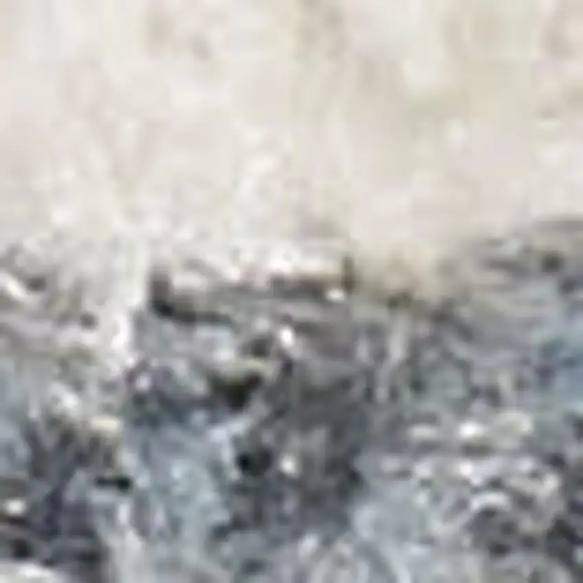 Blue and Ivory Geometric Power Loom Washable Area Rug Photo 2