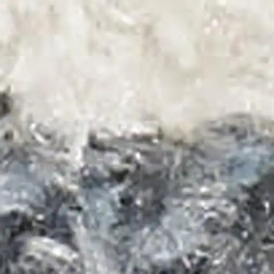 12' Blue And Ivory Geometric Washable Runner Rug Photo 9