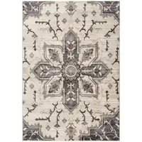 Photo of Blue and Ivory Medallion Power Loom Area Rug