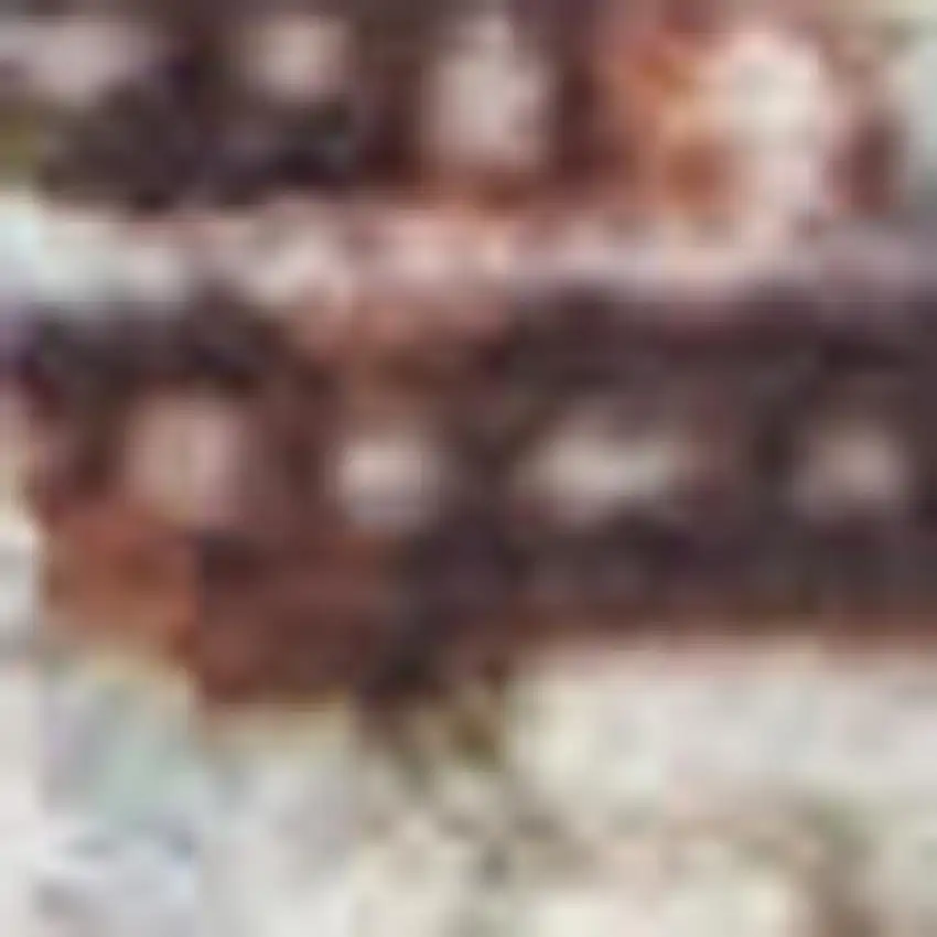 Blue and Ivory Oriental Distressed Non Skid Area Rug Photo 3