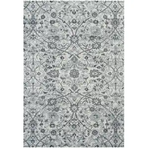 Photo of Blue and Ivory Oriental Power Loom Area Rug