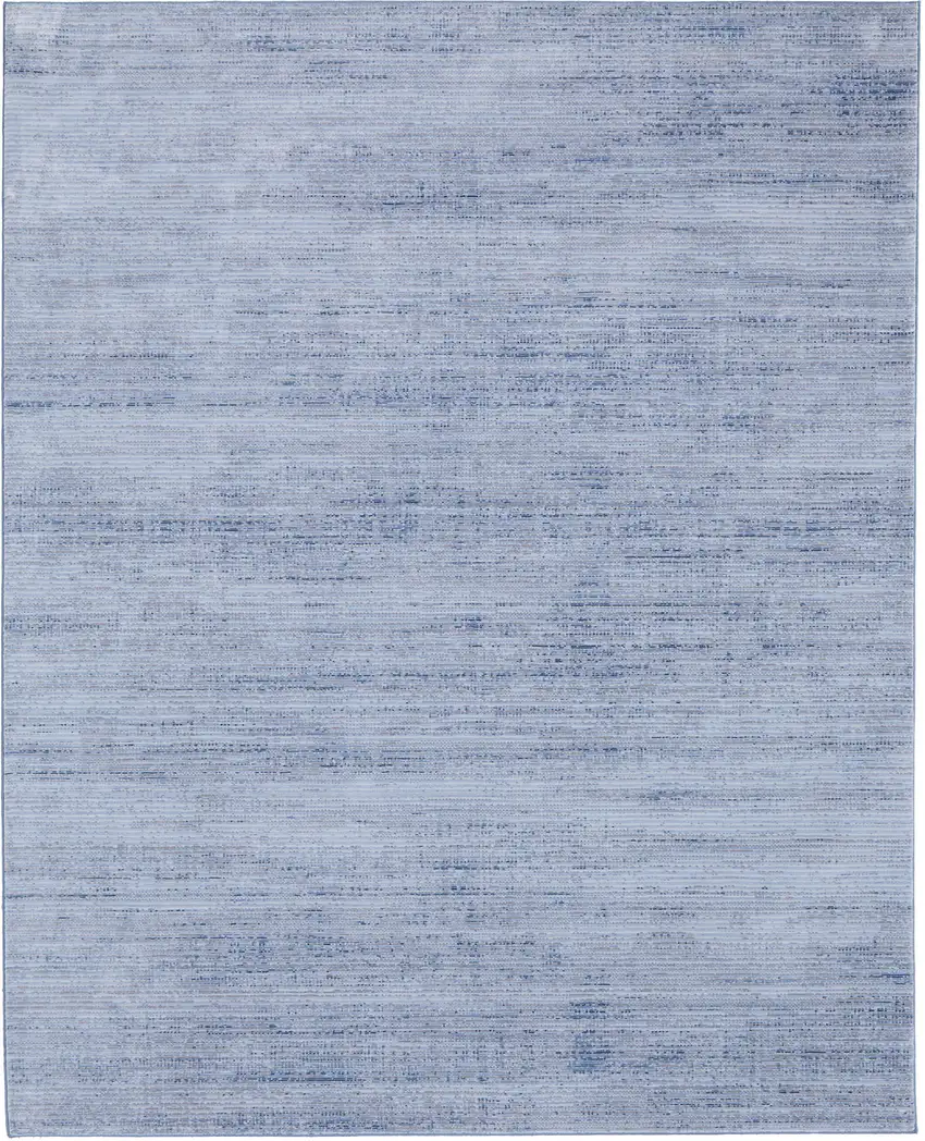 Blue and Ivory Power Loom Area Rug Photo 2