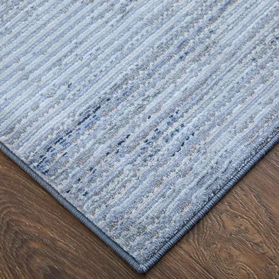 Blue and Ivory Power Loom Area Rug Photo 9