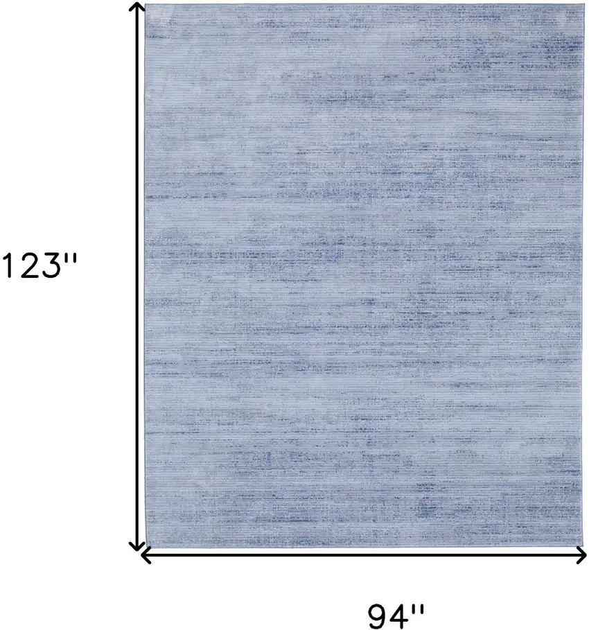Blue and Ivory Power Loom Area Rug Photo 3