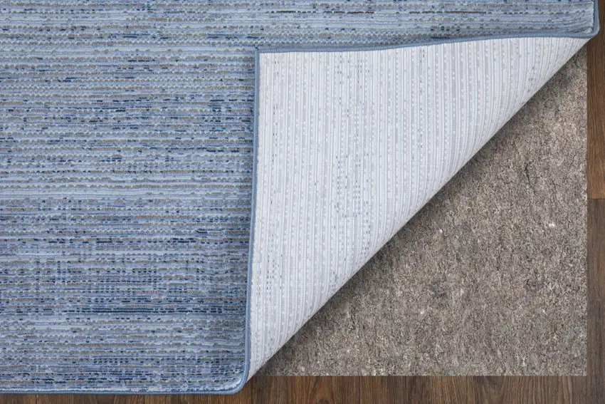 Blue and Ivory Power Loom Area Rug Photo 6