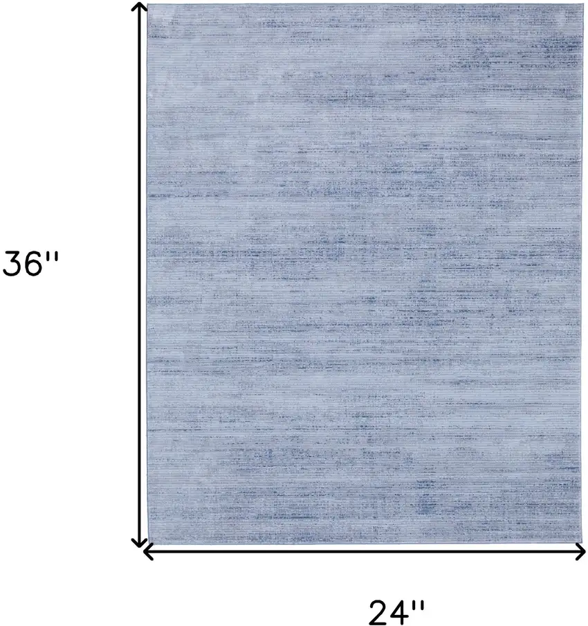 Blue and Ivory Power Loom Area Rug Photo 3