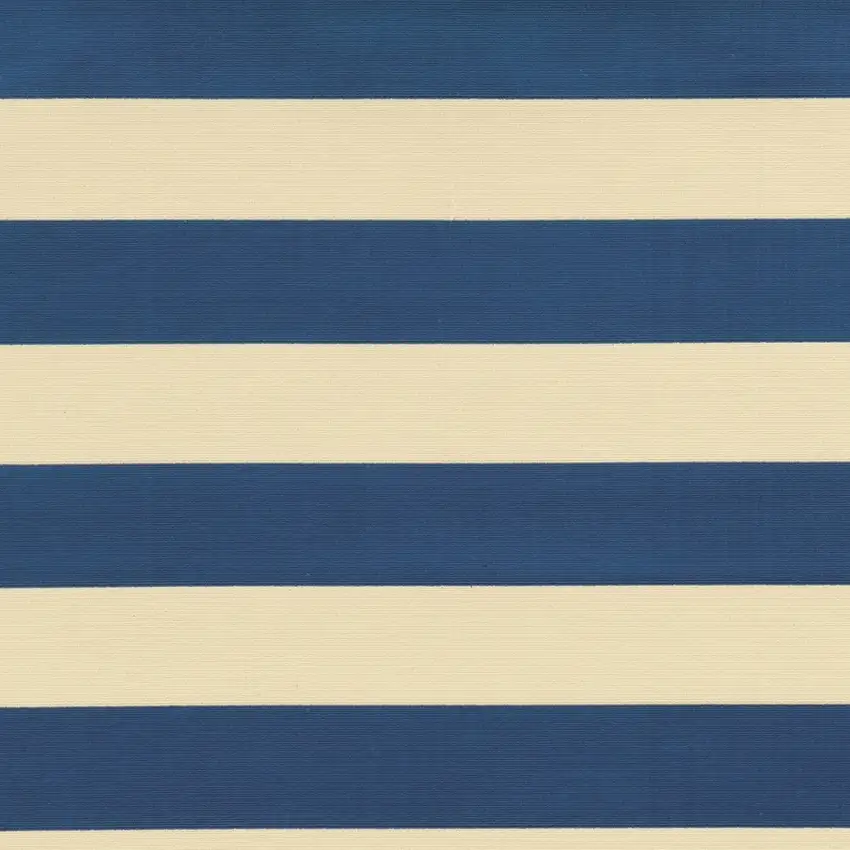 Blue and Ivory Striped Indoor Outdoor Area Rug Photo 4
