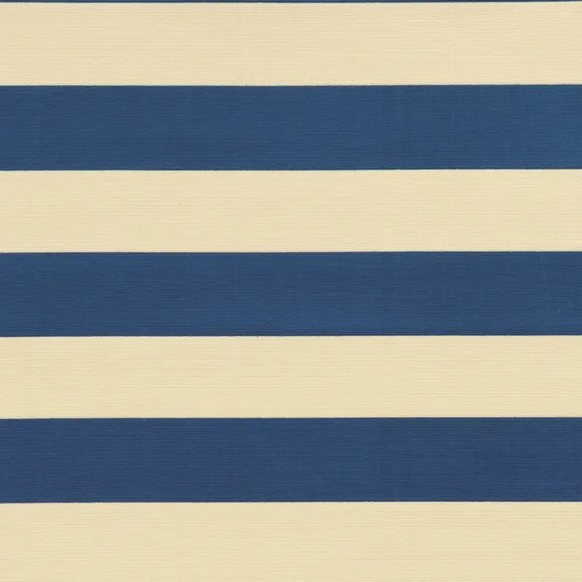 Blue and Ivory Striped Indoor Outdoor Area Rug Photo 4