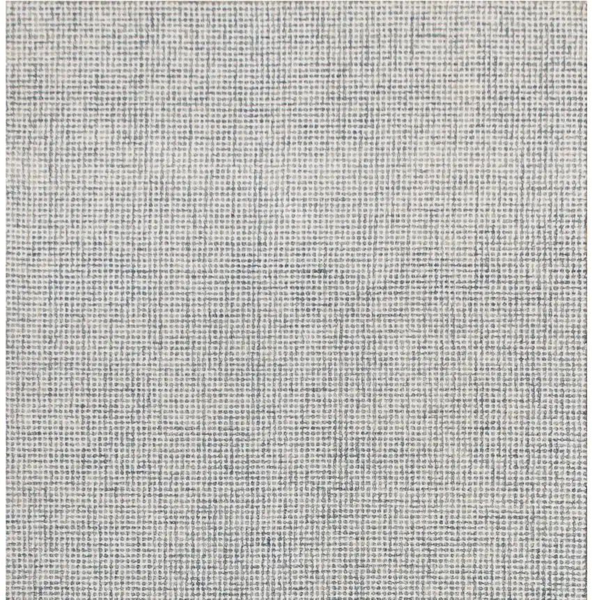 Blue and Ivory Wool Abstract Hand Tufted Area Rug Photo 5