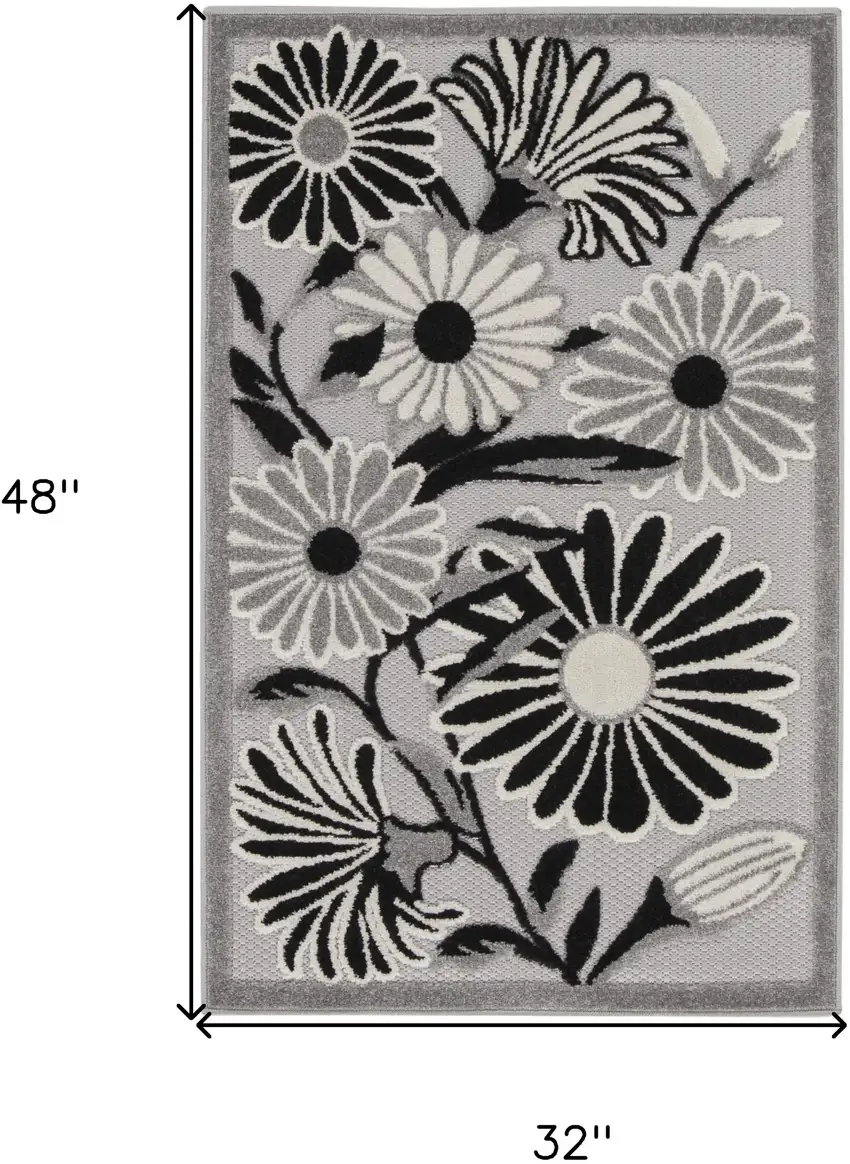 Blue and Orange Floral Power Loom Area Rug Photo 7