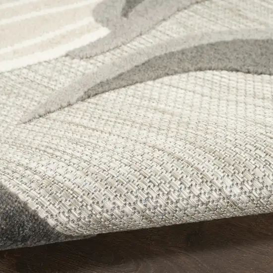 Beige Floral Indoor Outdoor Area Rug Photo 5