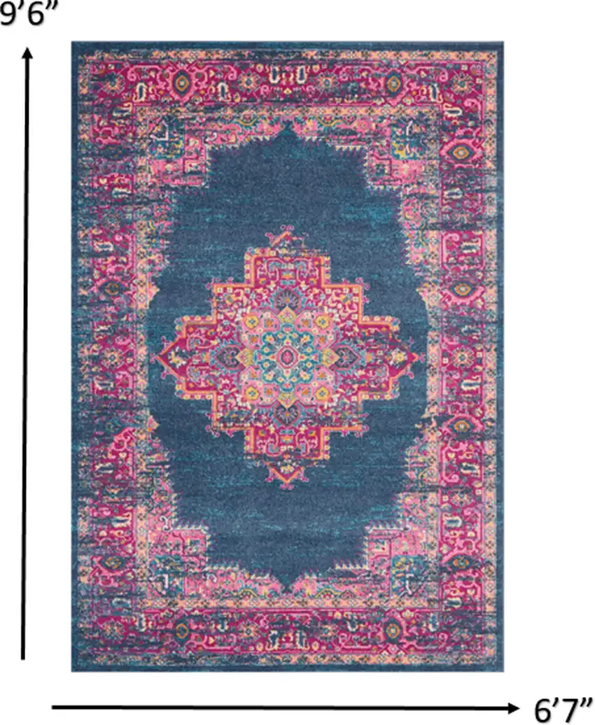 Blue Power Loom Area Rug Photo 3