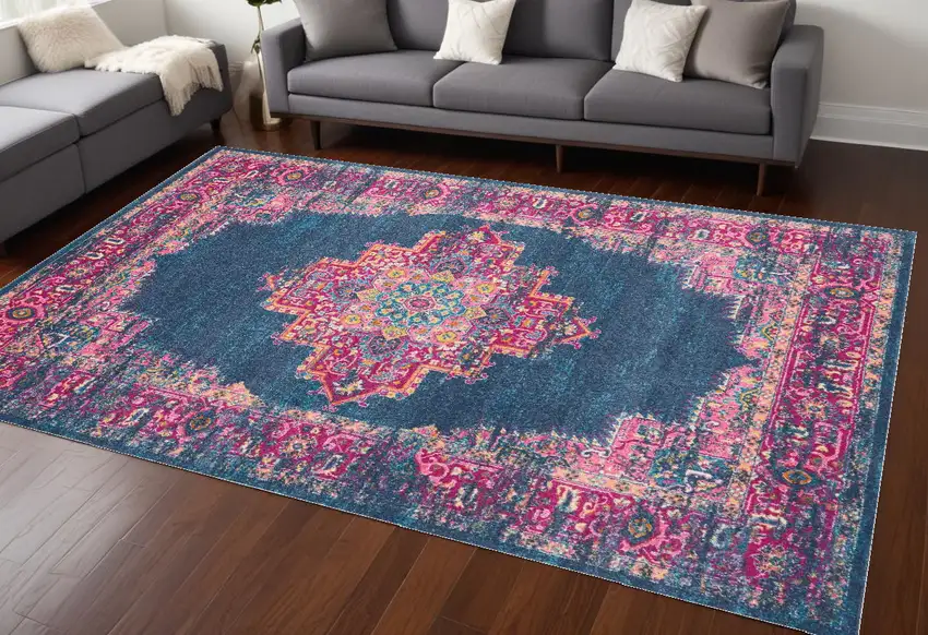 Blue Power Loom Area Rug Photo 1