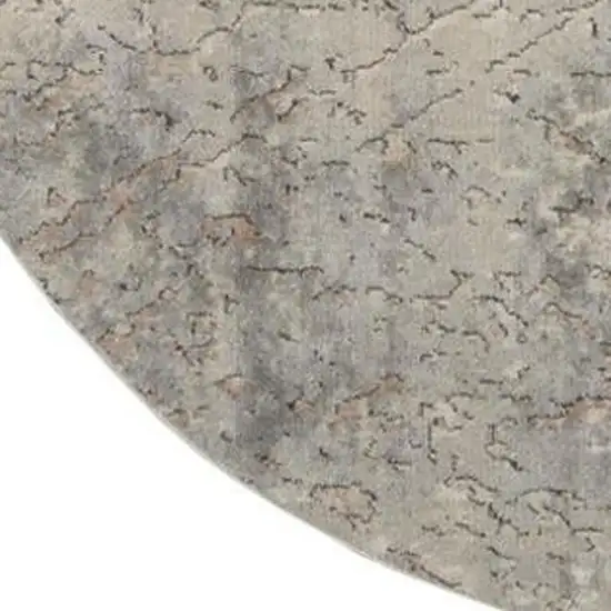 Blue and Red Floral Distressed Area Rug Photo 3