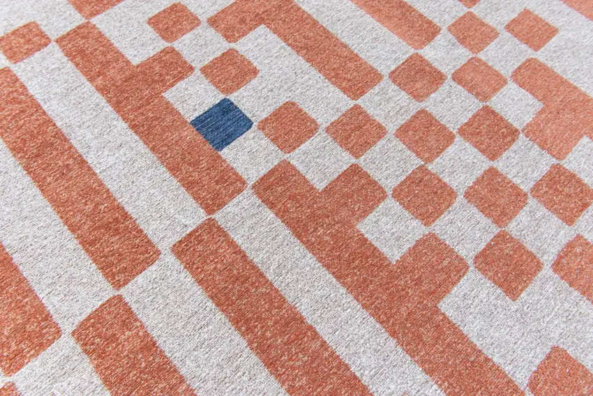 Blue and Red Geometric Non Skid Area Rug Photo 4