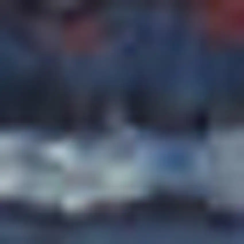 Blue and Red Geometric Power Loom Distressed Washable Area Rug Photo 3