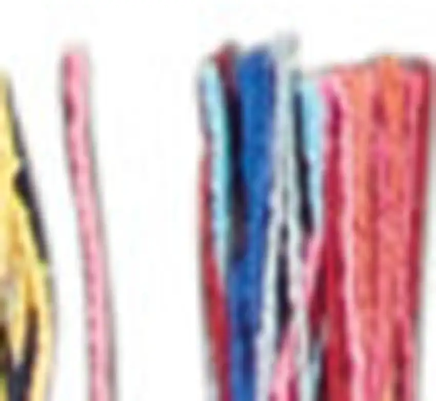 Blue and Red Southwestern Handmade Runner Rug With Fringe Photo 7