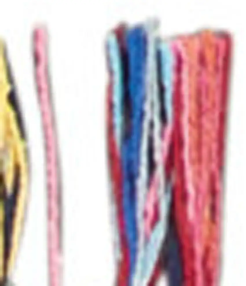 Blue and Red Southwestern Handmade Runner Rug With Fringe Photo 8