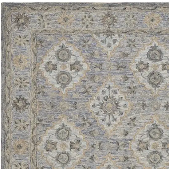 Blue and Tan Traditional Area Rug Photo 5