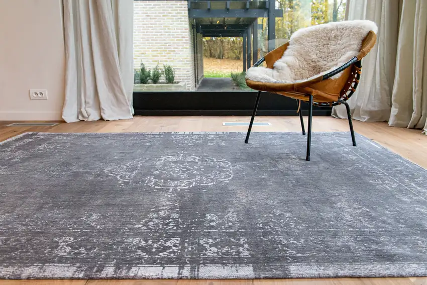 Blue and White Oriental Non Skid Area Rug Photo 8