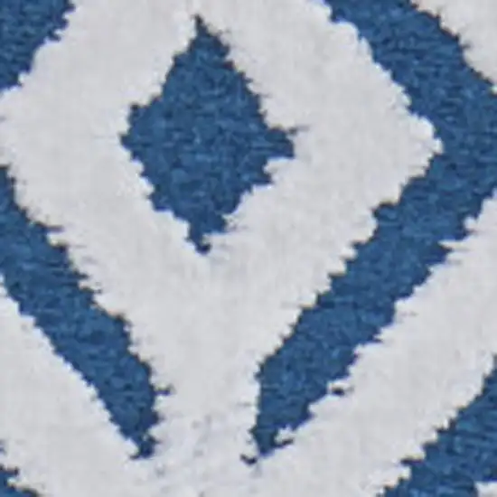 Blue and White Power Loom Area Rug Photo 3