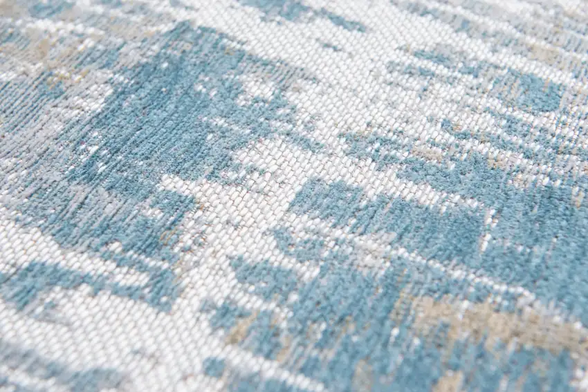 Blue and Yellow Abstract Non Skid Area Rug Photo 8