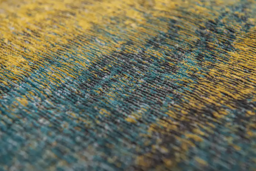 Blue and Yellow Abstract Non Skid Area Rug Photo 8