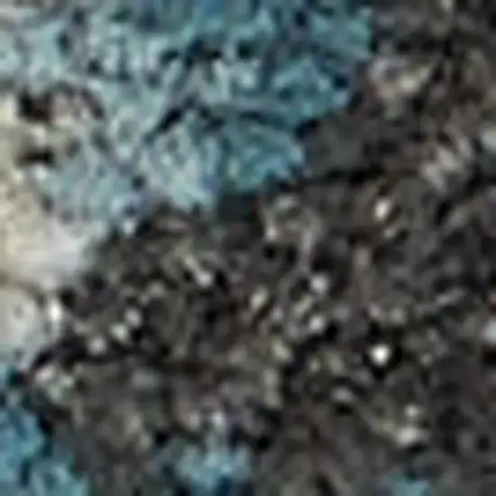 Blue and Yellow Floral Distressed Non Skid Area Rug Photo 6