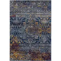 Photo of Blue and Yellow Southwestern Power Loom Area Rug