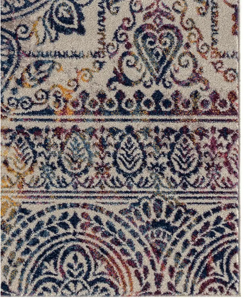 Blue and Yellow Southwestern Power Loom Area Rug Photo 2