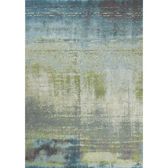 Blue And Green Abstract Area Rug Photo 8