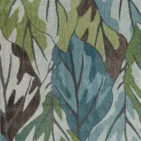 Photo of Blue or Green Leaves Area Rug