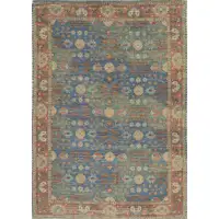 Photo of Blue or Red Jute Area Rug