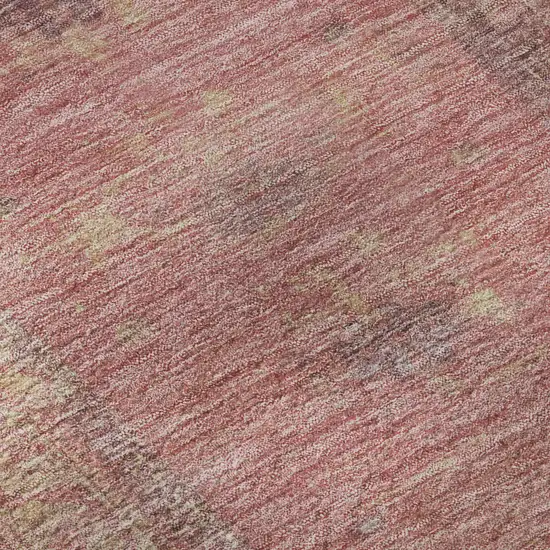 Blush And Beige Oriental Washable Area Rug With UV Protection Photo 9