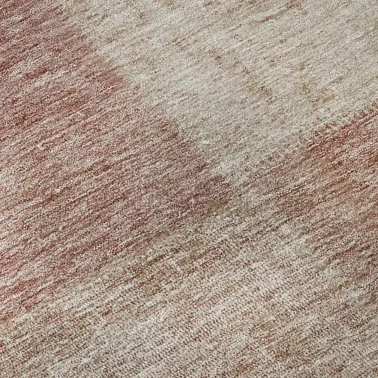 Blush And Beige Patchwork Washable Area Rug With UV Protection Photo 9