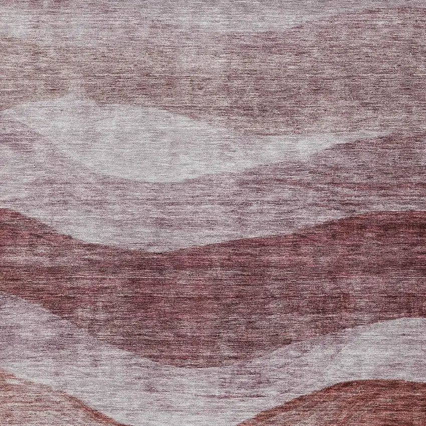 Blush And Brown Abstract Washable Indoor Outdoor Area Rug Photo 5