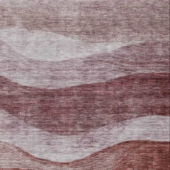 Blush And Brown Abstract Washable Indoor Outdoor Area Rug Photo 5