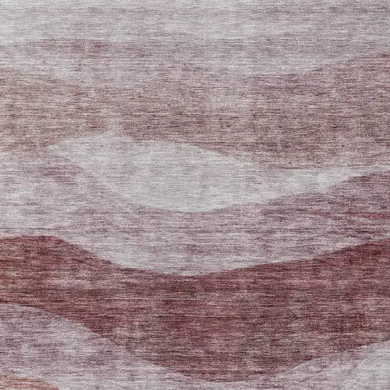 Blush And Brown Abstract Washable Indoor Outdoor Area Rug Photo 5