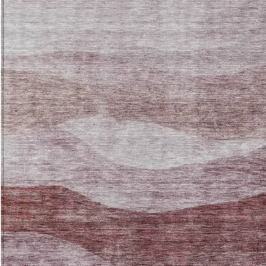 Blush And Brown Abstract Washable Indoor Outdoor Area Rug Photo 5