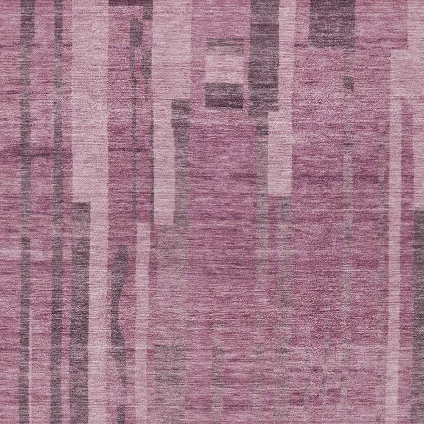 Blush And Brown Striped Washable Indoor Outdoor Area Rug Photo 5