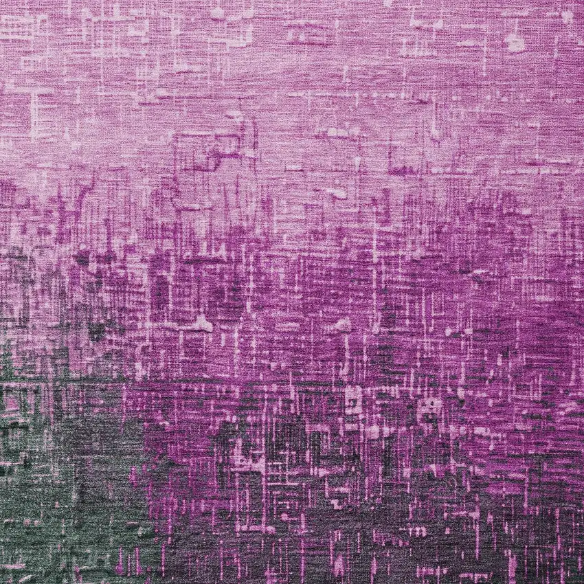 Blush And Dark Gray Ombre Washable Indoor Outdoor Area Rug Photo 4