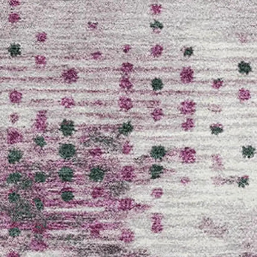 Blush And Emerald Geometric Washable Area Rug With UV Protection Photo 3