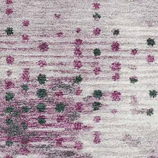 Blush And Emerald Geometric Washable Area Rug With UV Protection Photo 3