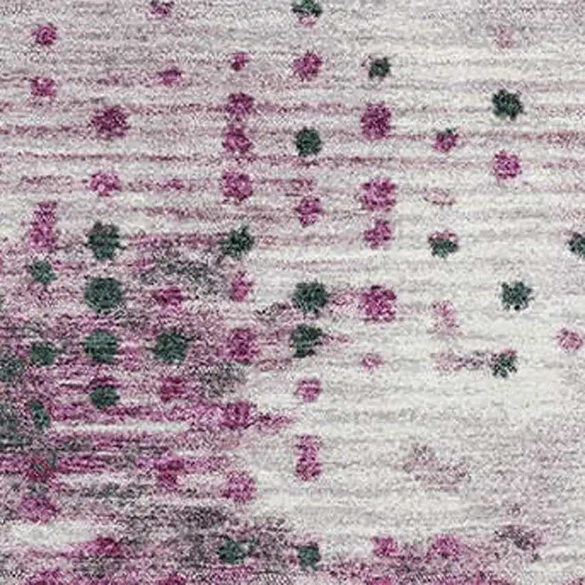 Blush And Emerald Geometric Washable Area Rug With UV Protection Photo 3