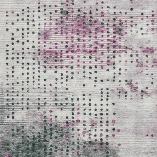 Blush And Emerald Geometric Washable Indoor Outdoor Area Rug Photo 3