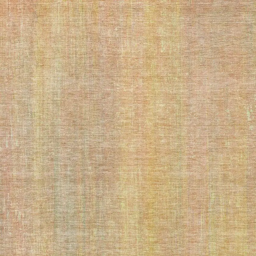 Blush And Gold Striped Washable Area Rug With UV Protection Photo 8